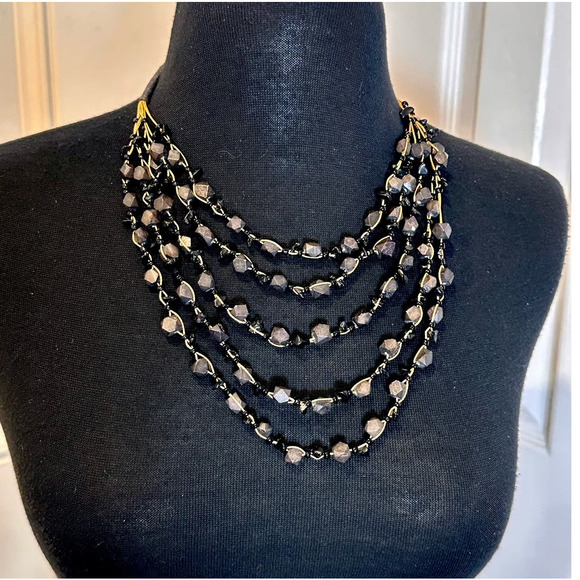 2 Boho Graduated Multi-Strand Beads on Cord Necklaces Wear Together or Separate - Picture 7 of 10
